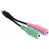 DeLOCK 3.5mm/2 x 3.5mm audio kábel 0,12 m Viacfarebný DeLOCK 3.5mm/2 x 3.5mm audio kábel 0,12 m Viacfarebný