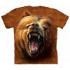 Pánske batikované tričko The Mountain - Revúci medveď - hnedé Veľkosť: XXL Pánske batikované tričko The Mountain - Revúci medveď - hnedé Veľkosť: XXL