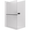 CERANO - Sprchová zástena Walk-in Crystal Ľ/P - 8 mm + polička/držiak na uteráky - bezvzperový systém - čierna matná, mliečne sklo - 110x200 cm CERANO - Sprchová zástena Walk-in Crystal Ľ/P - 8 mm + polička/držiak na uteráky - bezvzperový systém - čierna matná, mliečne sklo - 110x200 cm