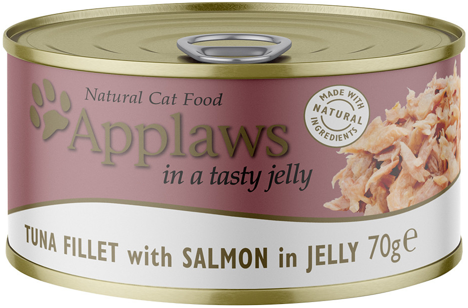 APPLAWS Cat Pouch tuniak a losos v želé 12 x 70 g