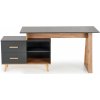 HALMAR Písací stôl SERGIO XL, antracit/ dub wotan