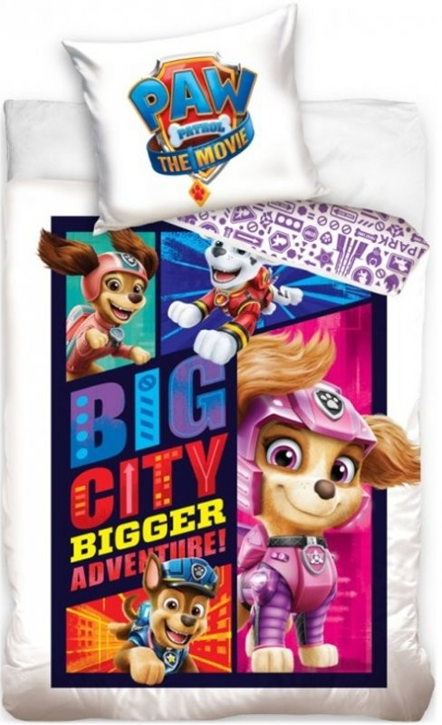 Carbotex bavlna obliečky Tlapková patrola vo filme Paw Patrol BIG CITY 140x200 70x90