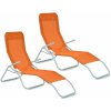 Aga 2 x Záhradné lehátko SIESTA Oranžové Aga 2 x Záhradné lehátko SIESTA Oranžové