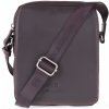 Hexagona pánská textilní crossbody taška 299162 hnědá s koženou klopnou