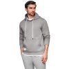 Pánska tepláková mikina BASIC s kapucňou a klokaním vreckom - sivá V8 B1674 S Pánska tepláková mikina BASIC s kapucňou a klokaním vreckom - sivá V8 B1674 S