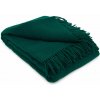 Woolee Vlnený pléd jednofarebný zelená 140x200 Woolee Vlnený pléd jednofarebný zelená 140x200