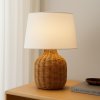 Lindby stolová lampa Lirenda, výška 52 cm, ratan, prírodná/biela - 10041639 Lindby stolová lampa Lirenda, výška 52 cm, ratan, prírodná/biela - 10041639