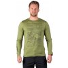 Northfinder Pánske dlhorukávové merino tričko Erno green