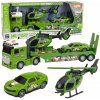 LeanToys Vojenská sada Vojenský vůz Odtahovka Auto Vrtulník Světla Zvuk LeanToys Vojenská sada Vojenský vůz Odtahovka Auto Vrtulník Světla Zvuk