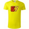 67 - čísla - Tričko z organickej bavlny - 3XL ( Citrónová ) 67 - čísla - Tričko z organickej bavlny - 3XL ( Citrónová )