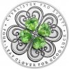 Česká mincovna Strieborná minca Crystal Coin - Štvorlístok pre šťastie 2025 proof 1 oz