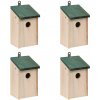 vidaXL Vtáčie búdky 4 ks, drevo 12x12x22 cm vidaXL Vtáčie búdky 4 ks, drevo 12x12x22 cm
