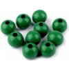 Drevené korálky Ø25 mm - 10 ks 4 zelená Drevené korálky Ø25 mm - 10 ks 4 zelená