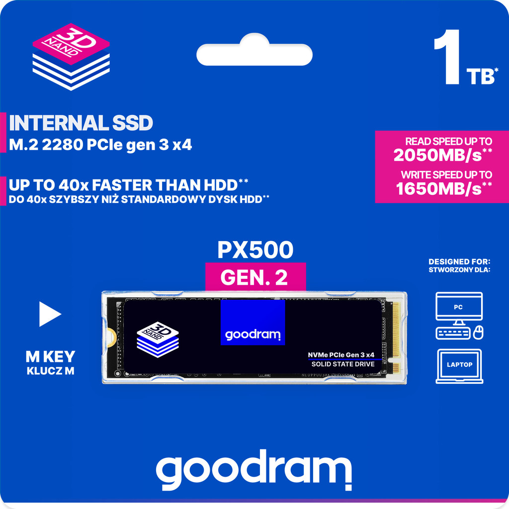 GOODRAM PX500 M2 1TB, SSDPR-PX500-01T-80-G2