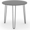 Okrúhly jedálenský stôl SPIDER, priemer 80 cm, čierna podnož, grafit Okrúhly jedálenský stôl SPIDER, priemer 80 cm, čierna podnož, grafit