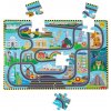 Melissa & Doug MAXI puzzle Cesta okolo sveta + 2 autíčka Melissa & Doug MAXI puzzle Cesta okolo sveta + 2 autíčka