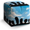 Sablio Taburet Cube Cartoon 2: 40x40x40 cm