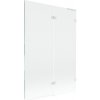 Mexen Lunar L vaňová priehradka 2-krídlová pravá 120 x 150 cm, transparentná, biela - 897L-120-100-20-00-P Mexen Lunar L vaňová priehradka 2-krídlová pravá 120 x 150 cm, transparentná, biela - 897L-120-100-20-00-P