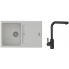 K-StrongSinks S3 Set drez Vardar 780x500mm granit biela + Batéria Ipoly čierna K-StrongSinks S3 Set drez Vardar 780x500mm granit biela + Batéria Ipoly čierna