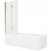 MEXEN/S - Vega obdĺžniková vaňa 160 x 70 cm s panelom + vaňová zástena 80, transparent, zlatá 550116070X9208025000 MEXEN/S - Vega obdĺžniková vaňa 160 x 70 cm s panelom + vaňová zástena 80, transparent, zlatá 550116070X9208025000