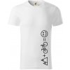 Hory bicykel úsmev - Tričko z organickej bavlny - 3XL ( Biela ) Hory bicykel úsmev - Tričko z organickej bavlny - 3XL ( Biela )