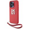 Zania kryt DKNY PU Leather Stack Logo Wrist Strap pre Apple iPhone 14 Pro Max, ružová Zania kryt DKNY PU Leather Stack Logo Wrist Strap pre Apple iPhone 14 Pro Max, ružová