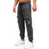Antracitové pánske teplákové jogger nohavice s cargo vreckami Bolf JX6359 Antracitové pánske teplákové jogger nohavice s cargo vreckami Bolf JX6359