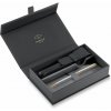 Parker 1502/5291517 Sonnet Stainless Steel GT guľôčkové pero darčeková súprava s koženým puzdrom