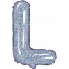 Balón fóliový písmeno L holografické 35cm Balón fóliový písmeno L holografické 35cm