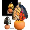 Nočná lampa Tiffany ORANGE vitráž FLORA 23*Ø12 1*E14 Nočná lampa Tiffany ORANGE vitráž FLORA 23*Ø12 1*E14