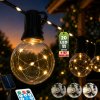 Záhradná solárna girlanda 20x LED dekoratívne žiarovky 10, 55m 3000K teplá + diaľkové ovládanie AURA LUMILED