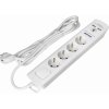 Predlžovací kábel s prep.ochranou a vypínačom, 4 schuko zásuviek, 2xUSB , 3x1,0mm2, 3m, či Predlžovací kábel s prep.ochranou a vypínačom, 4 schuko zásuviek, 2xUSB , 3x1,0mm2, 3m, či