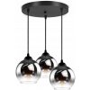LUXOLAR Luster Smoke Globe – trojramenné závesné svietidlo so sklenenými guľami, 2 varianty Typ: Typ 1 LUXOLAR Luster Smoke Globe – trojramenné závesné svietidlo so sklenenými guľami, 2 varianty Typ: Typ 1