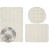 Protišmyková kúpeľňová predložka Aruba 3D, mäkká a nadýchaná, ecru, 3-dielna sada Protišmyková kúpeľňová predložka Aruba 3D, mäkká a nadýchaná, ecru, 3-dielna sada