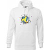 Volejbal lopta v triku - Mikina pánska Cape s kapucňou - L ( Biela ) Volejbal lopta v triku - Mikina pánska Cape s kapucňou - L ( Biela )