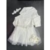 Dievčenské šaty na krst s body smotanová a6 Dievčenské šaty na krst s body smotanová a6