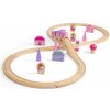 Bigjigs Rail Drevená vláčikodráha osmička pre princezné 35 dielov Bigjigs Rail Drevená vláčikodráha osmička pre princezné 35 dielov