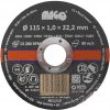 Rezný kotúč na kov 115x1,0x22,2mm Rezný kotúč na kov 115x1,0x22,2mm