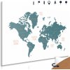 Obraz na korku mapa sveta v prehľadnom prevedení Obraz na korku mapa sveta v prehľadnom prevedení