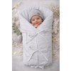 Baby Nellys Klasická retro zavinovačka Nature šněrovací s výplní Šedá Baby Nellys Klasická retro zavinovačka Nature šněrovací s výplní Šedá