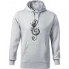 Husľový kľúč kvety - Mikina pánska Cape s kapucňou - XL ( Svetlosivý melír ) Husľový kľúč kvety - Mikina pánska Cape s kapucňou - XL ( Svetlosivý melír )