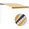 Ručně zatahovací markýza s LED světlem 300 x 250 cm žluto-bílá 3055222 Ručně zatahovací markýza s LED světlem 300 x 250 cm žluto-bílá 3055222