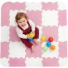 Podložka penová puzzle pre deti, veľká hracia podložka do detskej izby, hrubá ružová, 25 dielov Podložka penová puzzle pre deti, veľká hracia podložka do detskej izby, hrubá ružová, 25 dielov