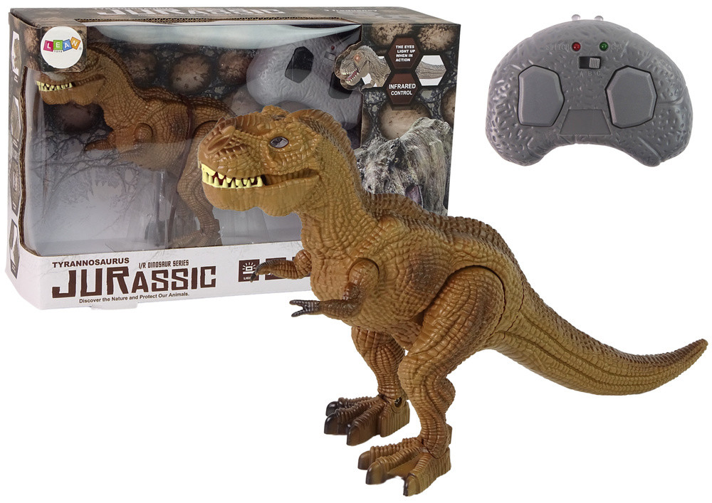 IMPORT LEANTOYS Dinosaurus na diaľkové ovládanie Bronzový tyranosaurus Zvuk