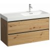 Laufen Meda skrinka 98.4x44.8x51.5 cm závesná kúpeľňová skrinka pod umývadlo dub H4217420112671 Laufen Meda skrinka 98.4x44.8x51.5 cm závesná kúpeľňová skrinka pod umývadlo dub H4217420112671