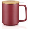 Porcelánový hrnček so sitkom Kusmi Tea, 480 ml, vínovo červená Porcelánový hrnček so sitkom Kusmi Tea, 480 ml, vínovo červená