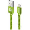 Swissten 71523307 Datový, Textile Usb / Lightning, 2m, zelený Swissten 71523307 Datový, Textile Usb / Lightning, 2m, zelený