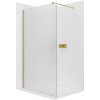 CERANO - Sprchová zástena Walk-in Onyx Cube Ľ/P - 8 mm - hranatá vzpera - zlatá kartáčovaná, mliečne sklo - 150x200 cm CERANO - Sprchová zástena Walk-in Onyx Cube Ľ/P - 8 mm - hranatá vzpera - zlatá kartáčovaná, mliečne sklo - 150x200 cm