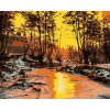 ZUTY Maľovanie podľa čísel STUDENÝ ZÁPAD SLNKA Rámovanie bez rámu a bez vypnutia plátna Rozmer 80 x 100 cm