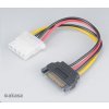 AKASA kabel SATA redukce napájení na 4pin Molex, 15cm, 2ks v balení